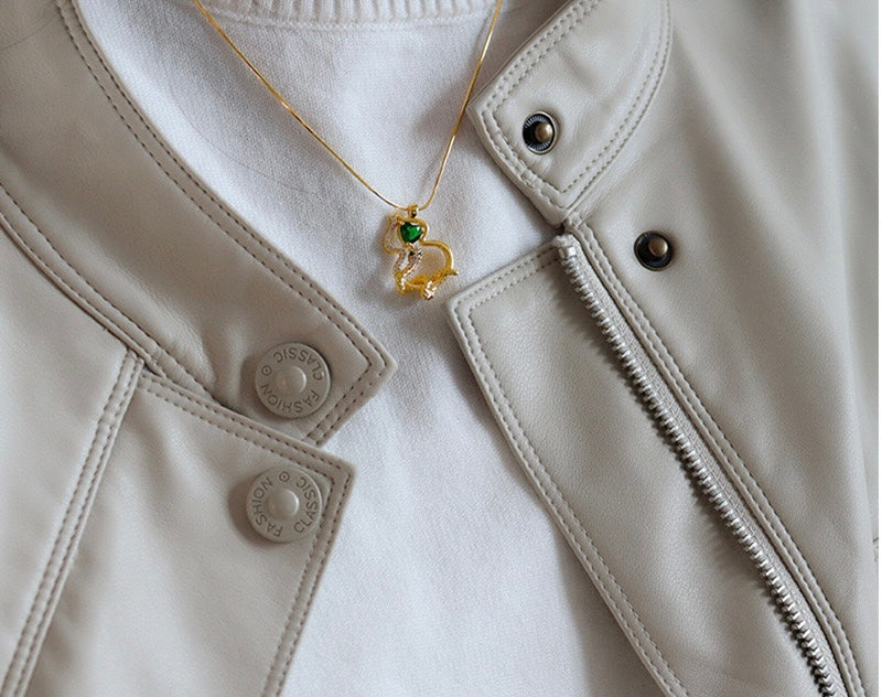 Original Luxury Zircon Snake Necklace – Elegant Gourd Choker Design