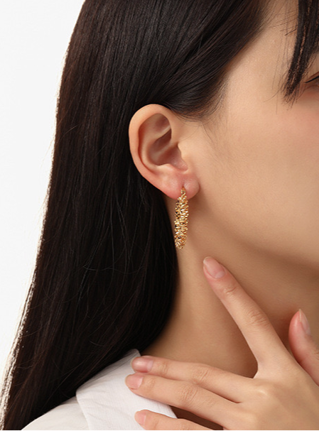 Trendy Irregular Large Hoop Earrings – Bold and Stylish Design