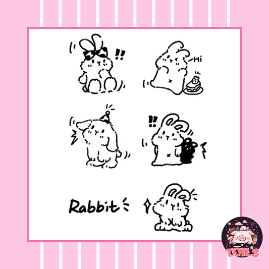 TOILS JUICE Collection - Playful Bunny Herbal Tattoo Stickers 🐰