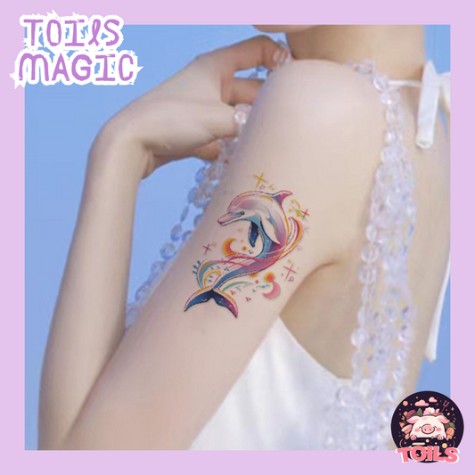 TOILS MAGIC Collection - Dive into Fun with Aquatic- 🐬 🌊Tattoo Stickers