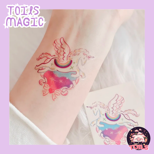 TOILS MAGIC Collection - Enchanted Unicorn Tattoo Sticker 🦄💖